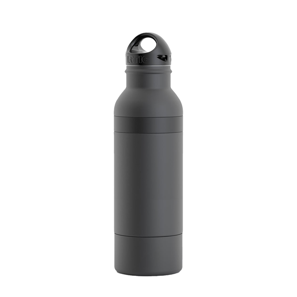 Back customization side of the RTIC Bottle Chiller in Black 