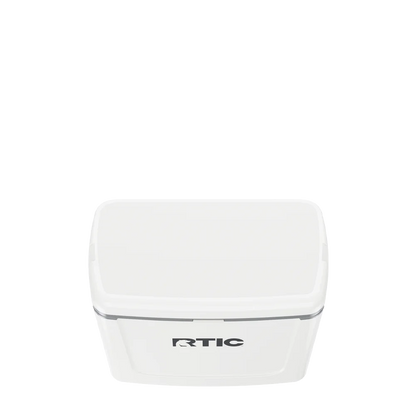 Lid customization side of the RTIC Road Trip Personal Cooler 16 qt in White and Gray 