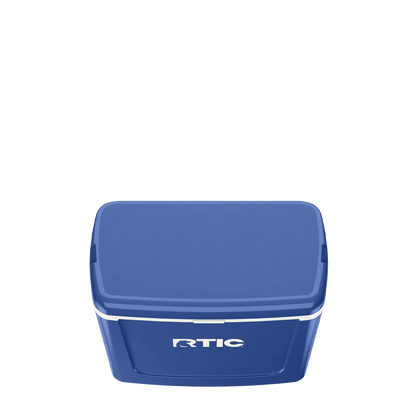 Lid customization side of the RTIC Road Trip Personal Cooler 16 qt in Cobalt 