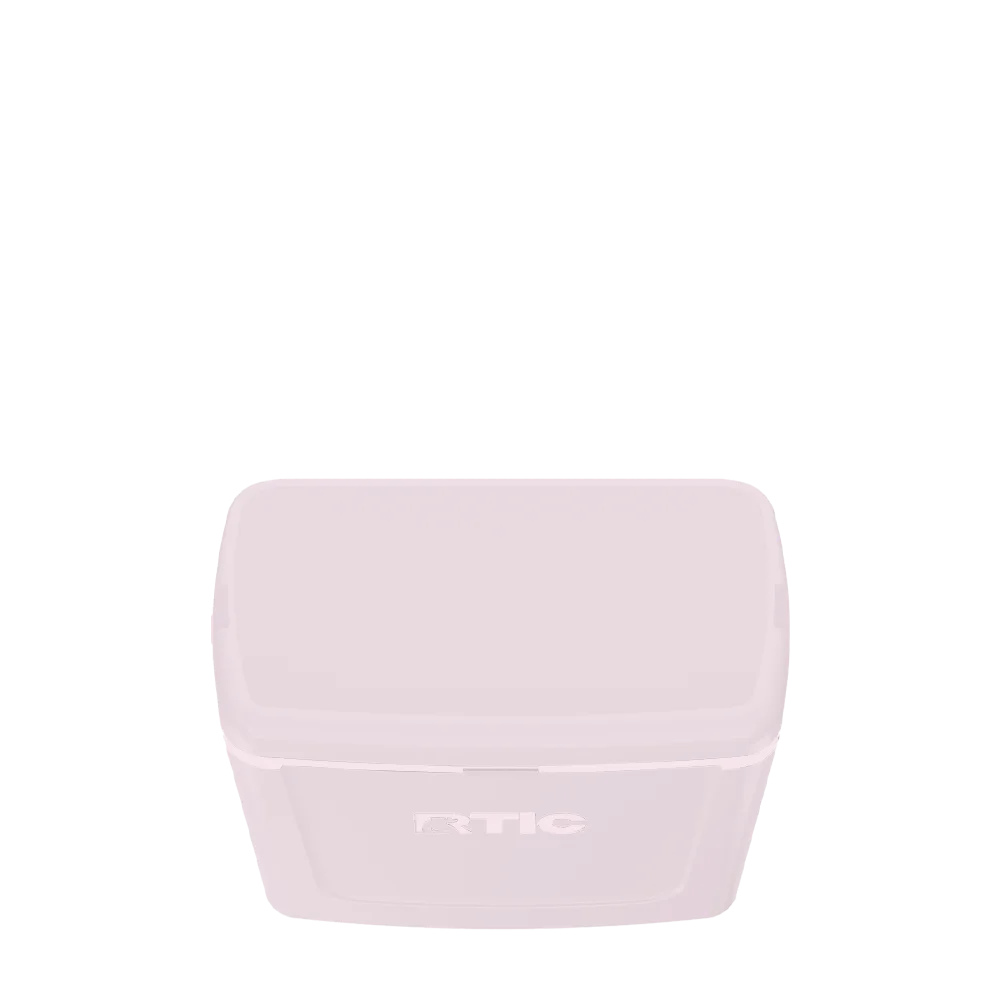Lid customization side of the RTIC Road Trip Personal Cooler 16 qt in Pale Pink 