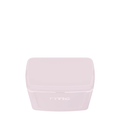 Lid customization side of the RTIC Road Trip Personal Cooler 16 qt in Pale Pink 