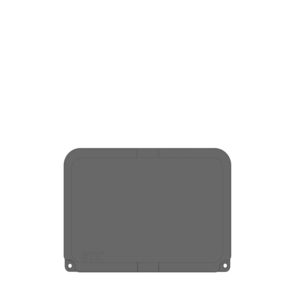 Lid customization side of the RTIC Ultra-Tough Cooler 20 qt in Dark Gray 