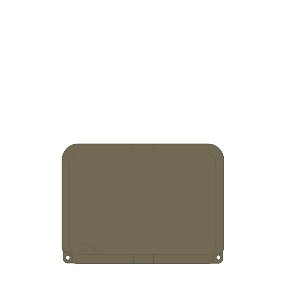 Lid customization side of the RTIC Ultra-Tough Cooler 20 qt in Olive 