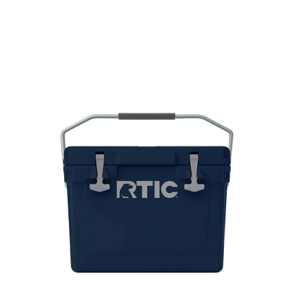 Front customization side of the RTIC Ultra-Tough Cooler 20 qt in Navy 