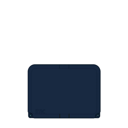 Lid customization side of the RTIC Ultra-Tough Cooler 20 qt in Navy 