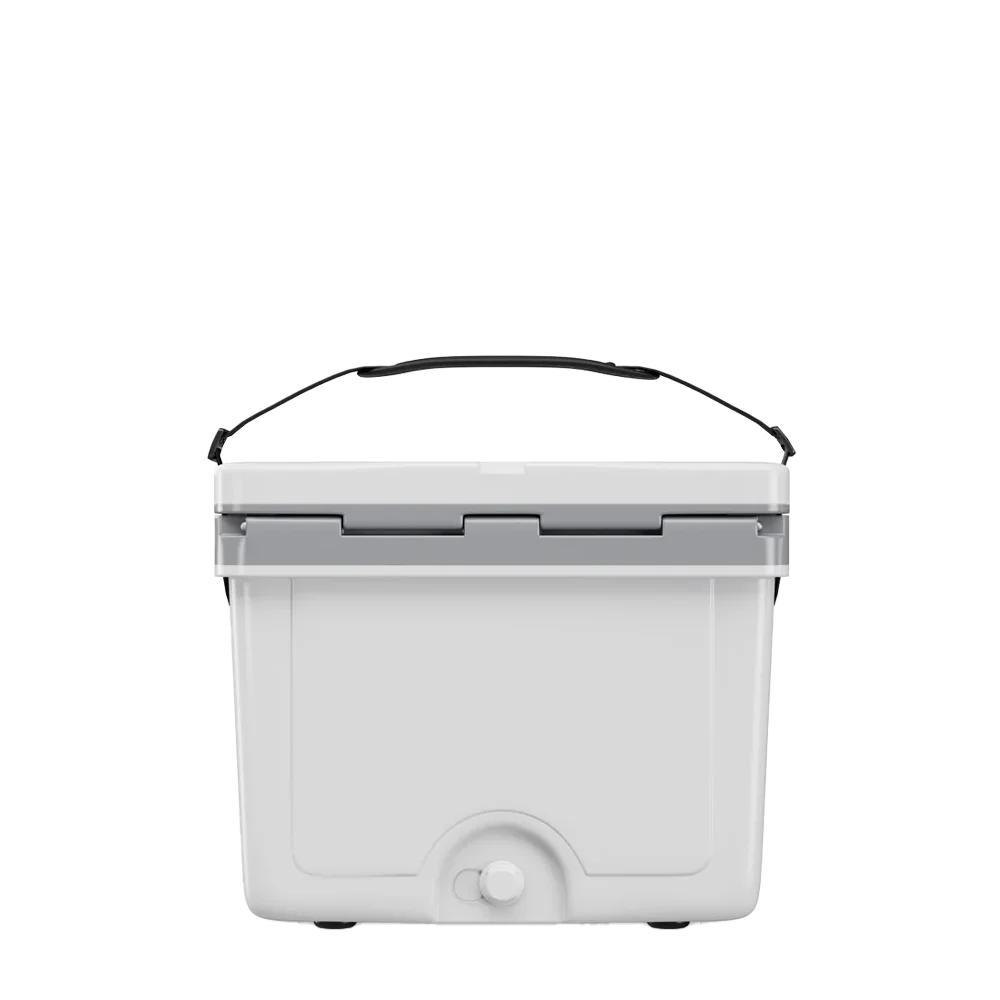 Back customization side of the RTIC Ultra Light Cooler 22 qt in White 