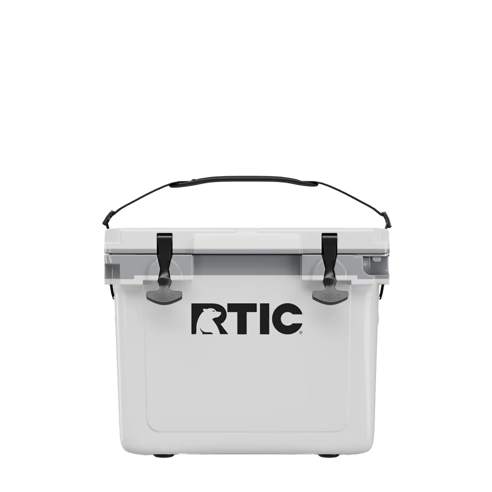 Front customization side of the RTIC Ultra Light Cooler 22 qt in White 