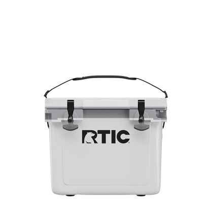 Front customization side of the RTIC Ultra Light Cooler 22 qt in White 