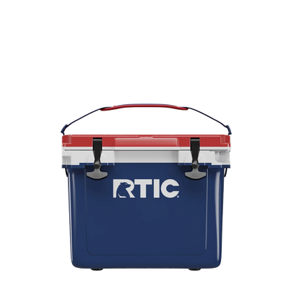 Front customization side of the RTIC Ultra Light Cooler 22 qt in Patriot 