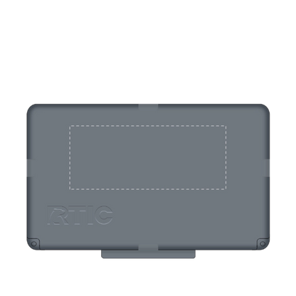 Lid customization side of the RTIC Ultra Light Cooler with Wheels 22 qt in Dark Gray and Cool Gray 