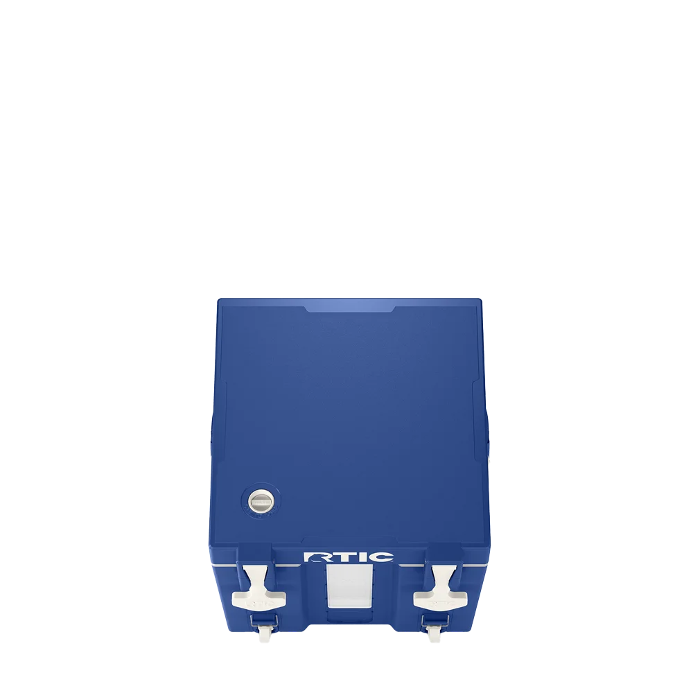 Lid customization side of the RTIC Halftime Cooler 3 Gallon in Cobalt 