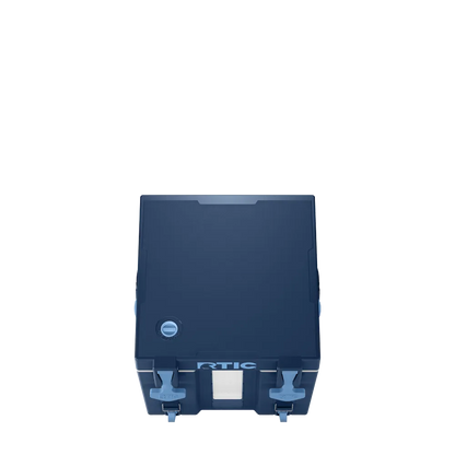 Lid customization side of the RTIC Halftime Cooler 3 Gallon in Navy and Denim 