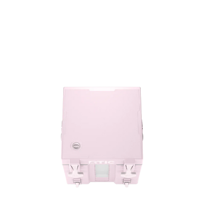 Lid customization side of the RTIC Halftime Cooler 3 Gallon in Pale Pink 