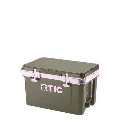 RTIC Ultra Light Cooler 32 qt in Olive and Pale Pink 