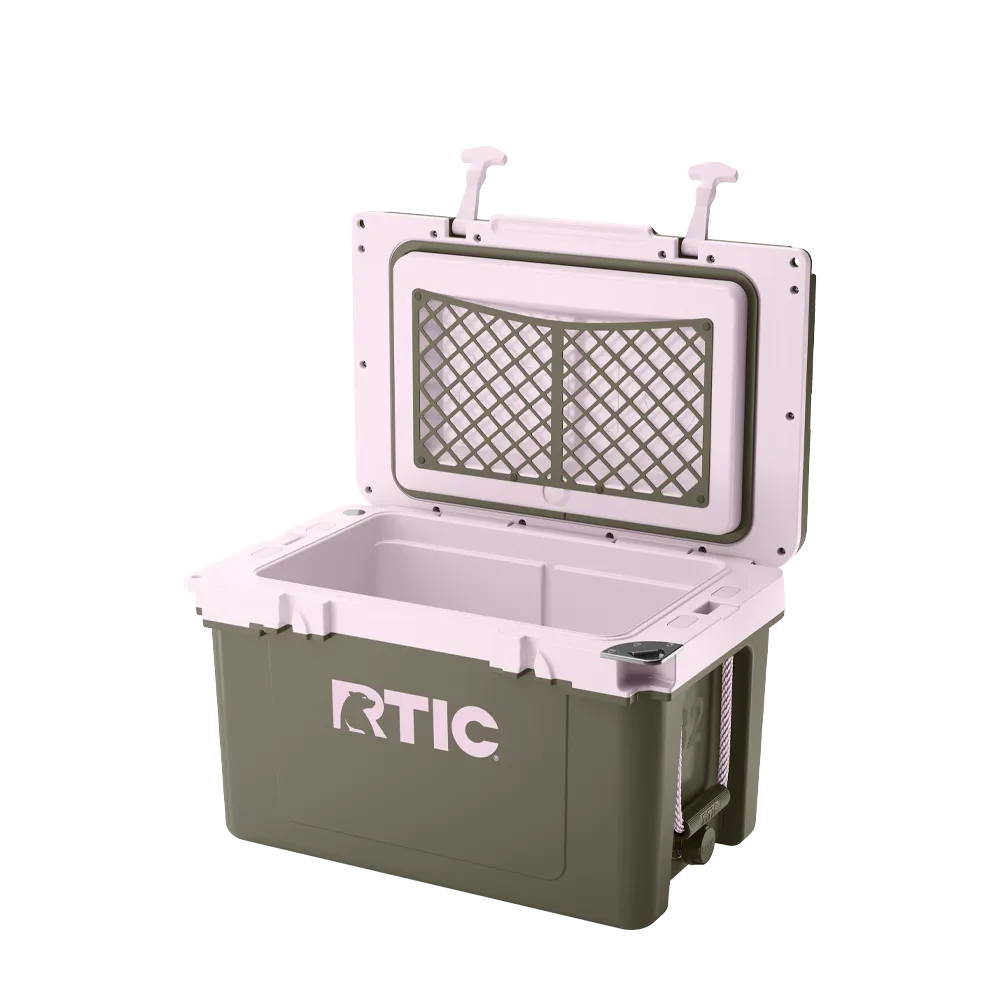 RTIC Ultra Light Cooler 32 qt in Olive and Pale Pink 