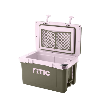 RTIC Ultra Light Cooler 32 qt in Olive and Pale Pink 