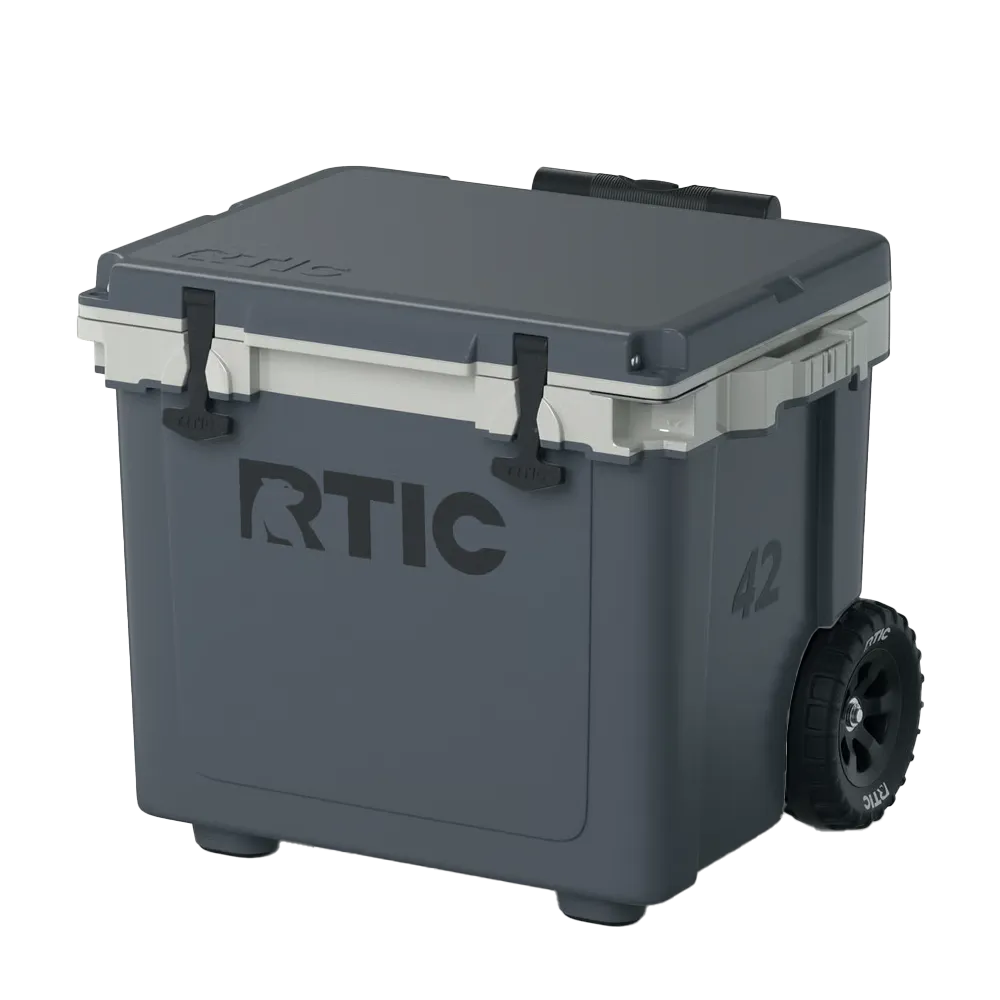 RTIC Ultra Light Cooler with Wheels 42 qt in Dark Gray and Cool Gray 
