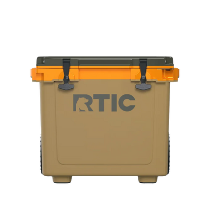 Front customization side of the RTIC Ultra Light Cooler with Wheels 42 qt in Trailblazer 