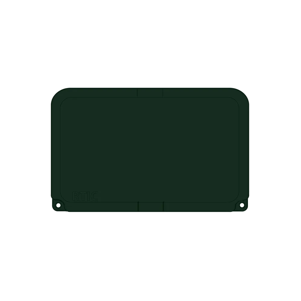 Lid customization side of the RTIC Ultra Light Cooler with Wheels 42 qt in Dark Pine 