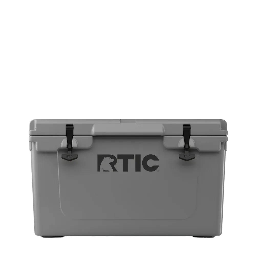 Front customization side of the RTIC Ultra-Tough Cooler 45 qt in Dark Gray 