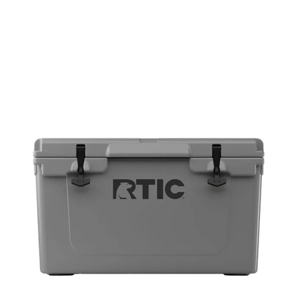 Front customization side of the RTIC Ultra-Tough Cooler 45 qt in Dark Gray 