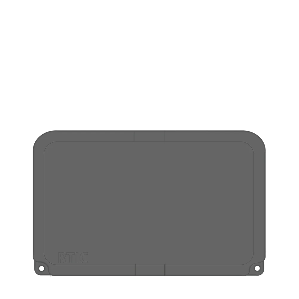 Lid customization side of the RTIC Ultra-Tough Cooler 45 qt in Dark Gray 