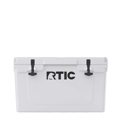 Front customization side of the RTIC Ultra-Tough Cooler 45 qt in White 