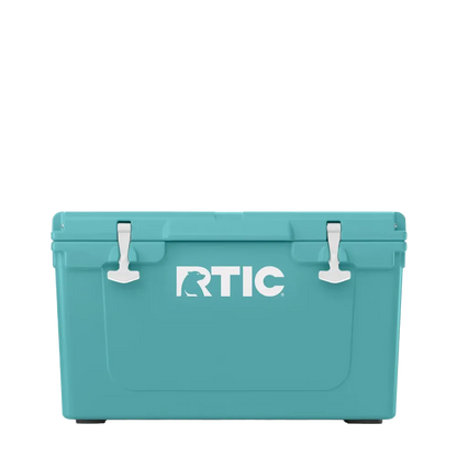 Front customization side of the RTIC Ultra-Tough Cooler 45 qt in Lagoon 