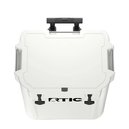 Lid customization side of the RTIC Wheeled Ultra-Tough Cooler 45 qt in White 
