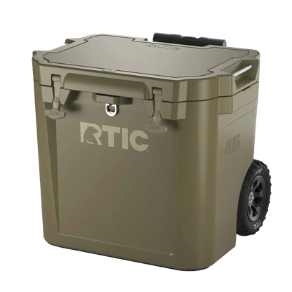 RTIC Wheeled Ultra-Tough Cooler 45 qt in Olive 