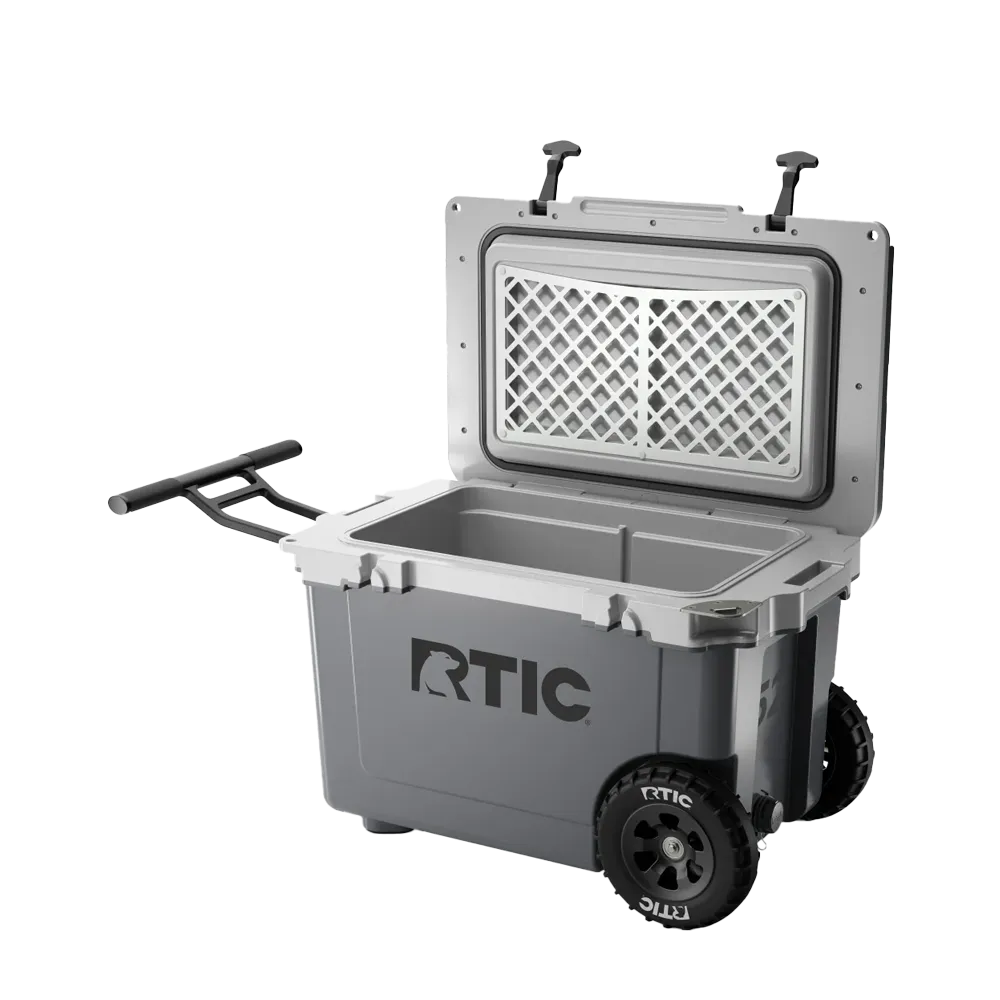 RTIC Ultra Light Cooler with Wheels 52 qt in Dark Gray and Cool Gray 