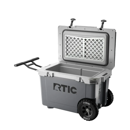 RTIC Ultra Light Cooler with Wheels 52 qt in Dark Gray and Cool Gray 