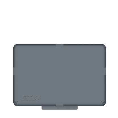 Lid customization side of the RTIC Ultra Light Cooler with Wheels 52 qt in Dark Gray and Cool Gray 