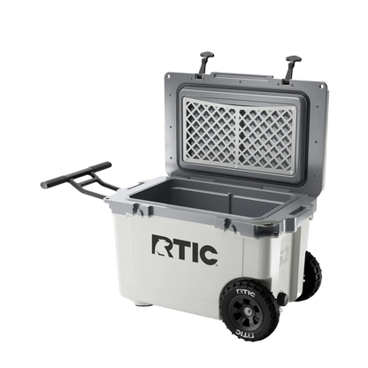 RTIC Ultra Light Cooler with Wheels 52 qt in White and Gray 