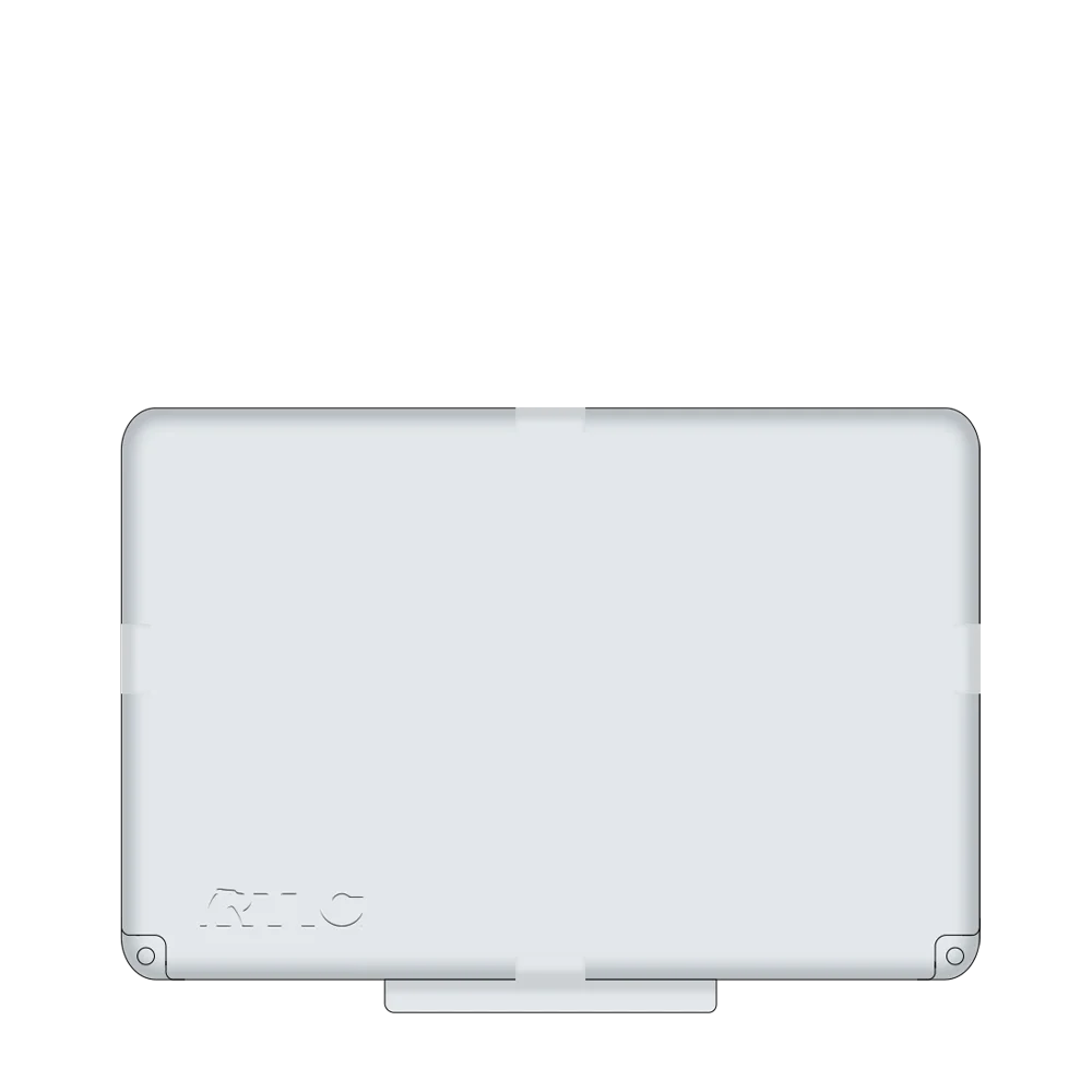 Lid customization side of the RTIC Ultra Light Cooler with Wheels 52 qt in White and Gray 