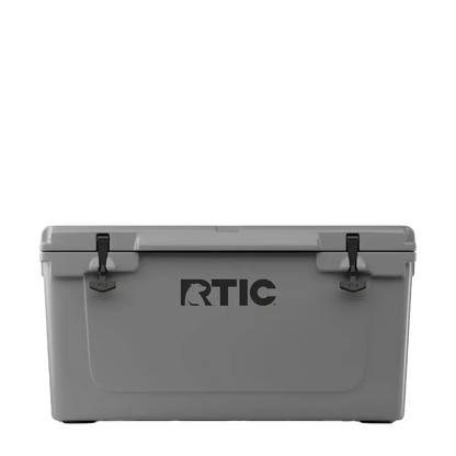 Front customization side of the RTIC Ultra-Tough Cooler 65 qt in Dark Gray 