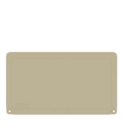 Lid customization side of the RTIC Ultra-Tough Cooler 65 qt in Tan 