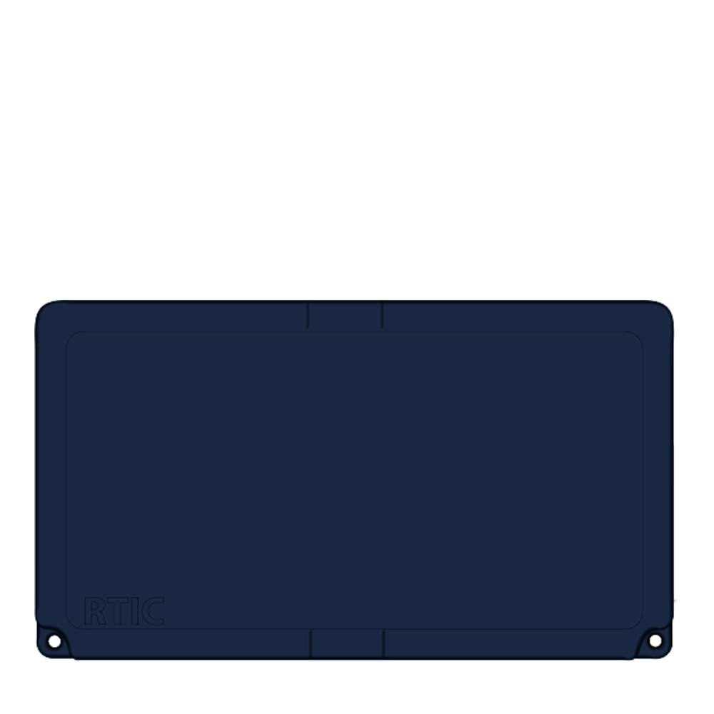 Lid customization side of the RTIC Ultra-Tough Cooler 65 qt in Navy 