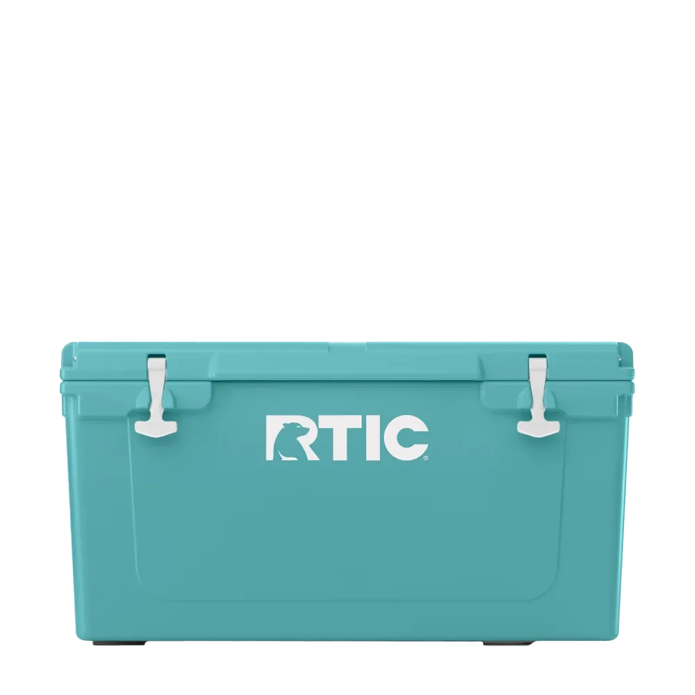 Front customization side of the RTIC Ultra-Tough Cooler 65 qt in Lagoon 