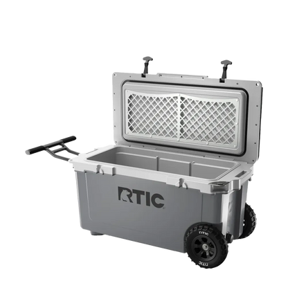 RTIC Ultra Light Cooler with Wheels 72 qt in Dark Gray and Cool Gray 
