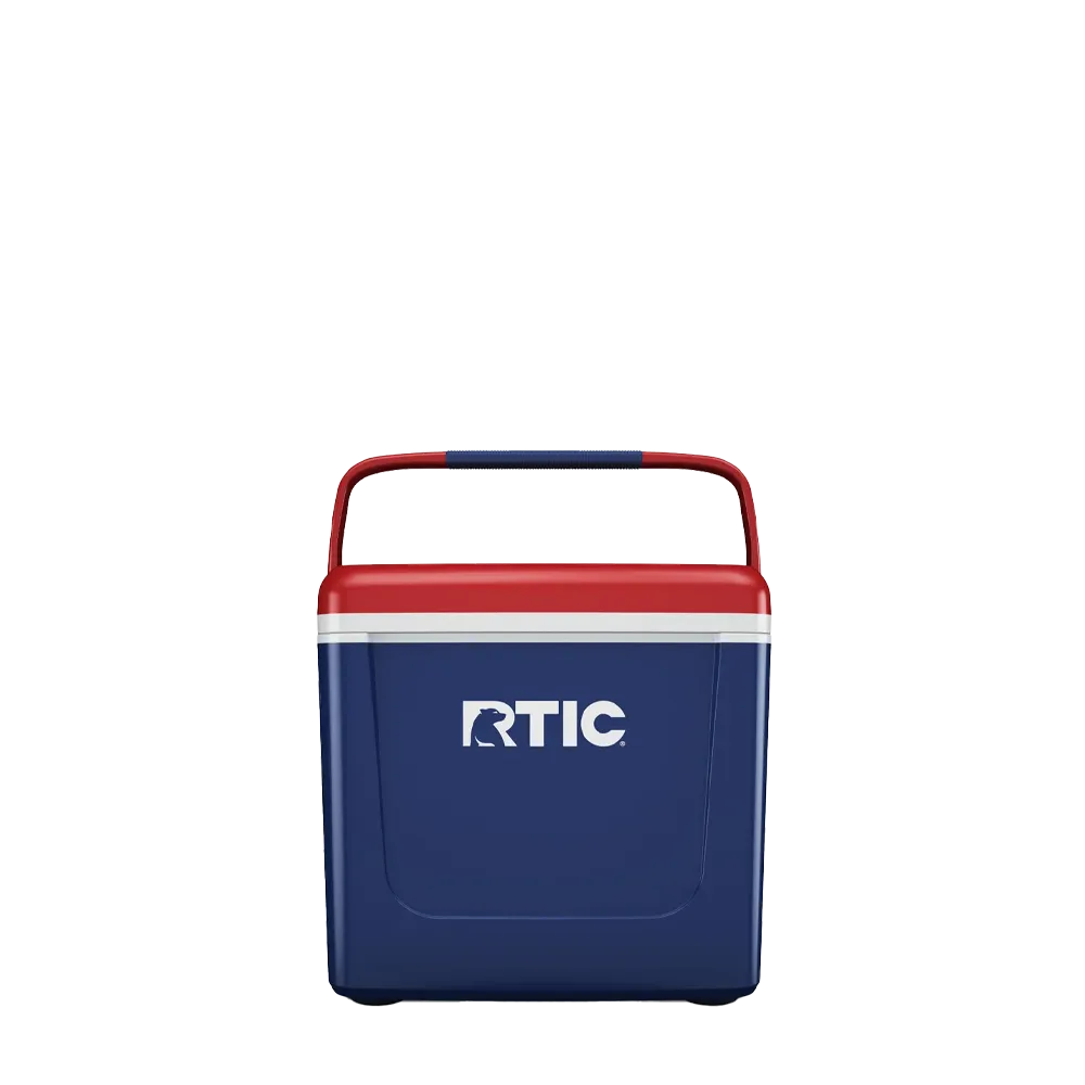 Front customization side of the RTIC Road Trip Personal Cooler 8 qt in Patriot 