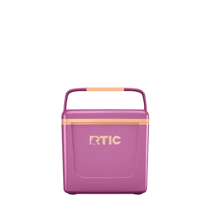 Front customization side of the RTIC Road Trip Personal Cooler 8 qt in Orchid 