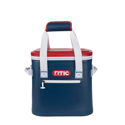 Front customization side of the RTIC Ultra-Tough Cooler 20 Can in Patriot 