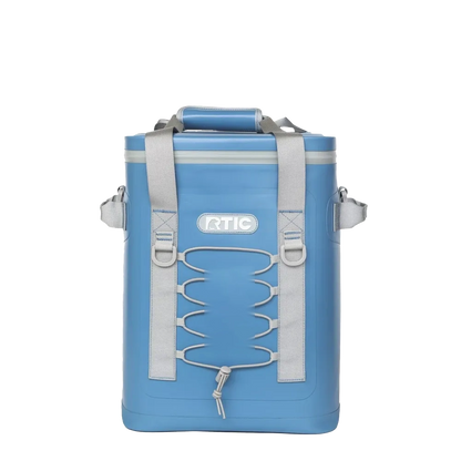 Front customization side of the RTIC Backpack Cooler 24 Can in Slate Blue 