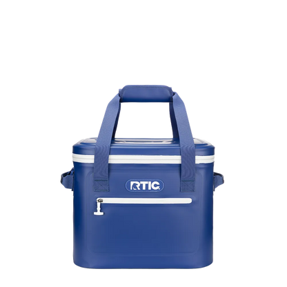 Front customization side of the RTIC Ultra-Tough Cooler 30 Can in Cobalt 