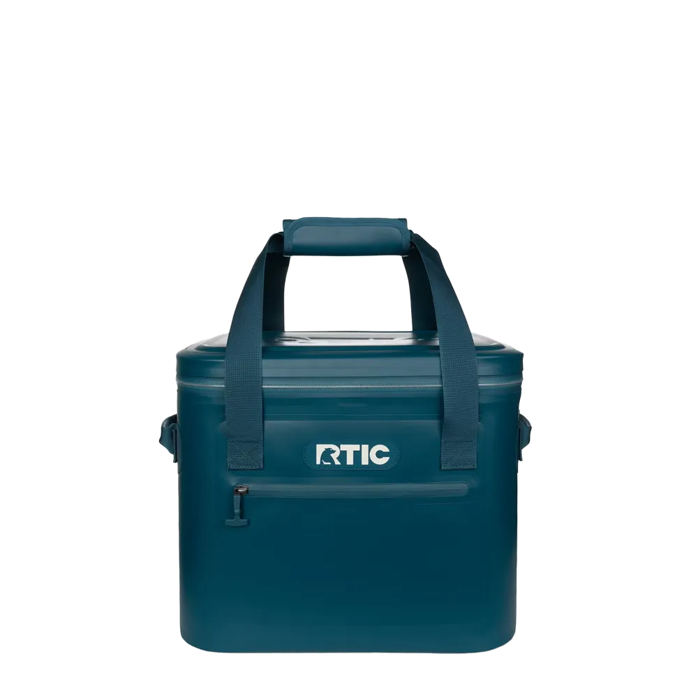 Front customization side of the RTIC Ultra-Tough Cooler 30 Can in Marine Blue 