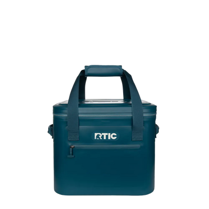 Front customization side of the RTIC Ultra-Tough Cooler 30 Can in Marine Blue 