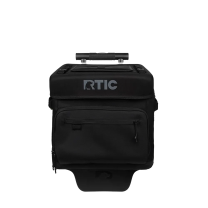 Front customization side of the RTIC Everyday Wheeled Cooler 40 Can in Black 