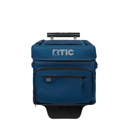 Front customization side of the RTIC Everyday Wheeled Cooler 40 Can in Navy 