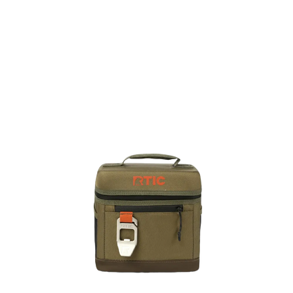 Front customization side of the RTIC Everyday Cooler 6 Can in Olive 